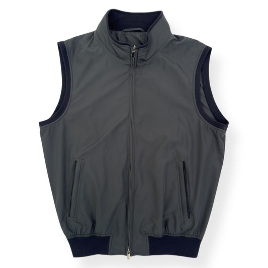 THOM SWEENEY NYLON ZIP THROUGH VEST GREY 50 / M