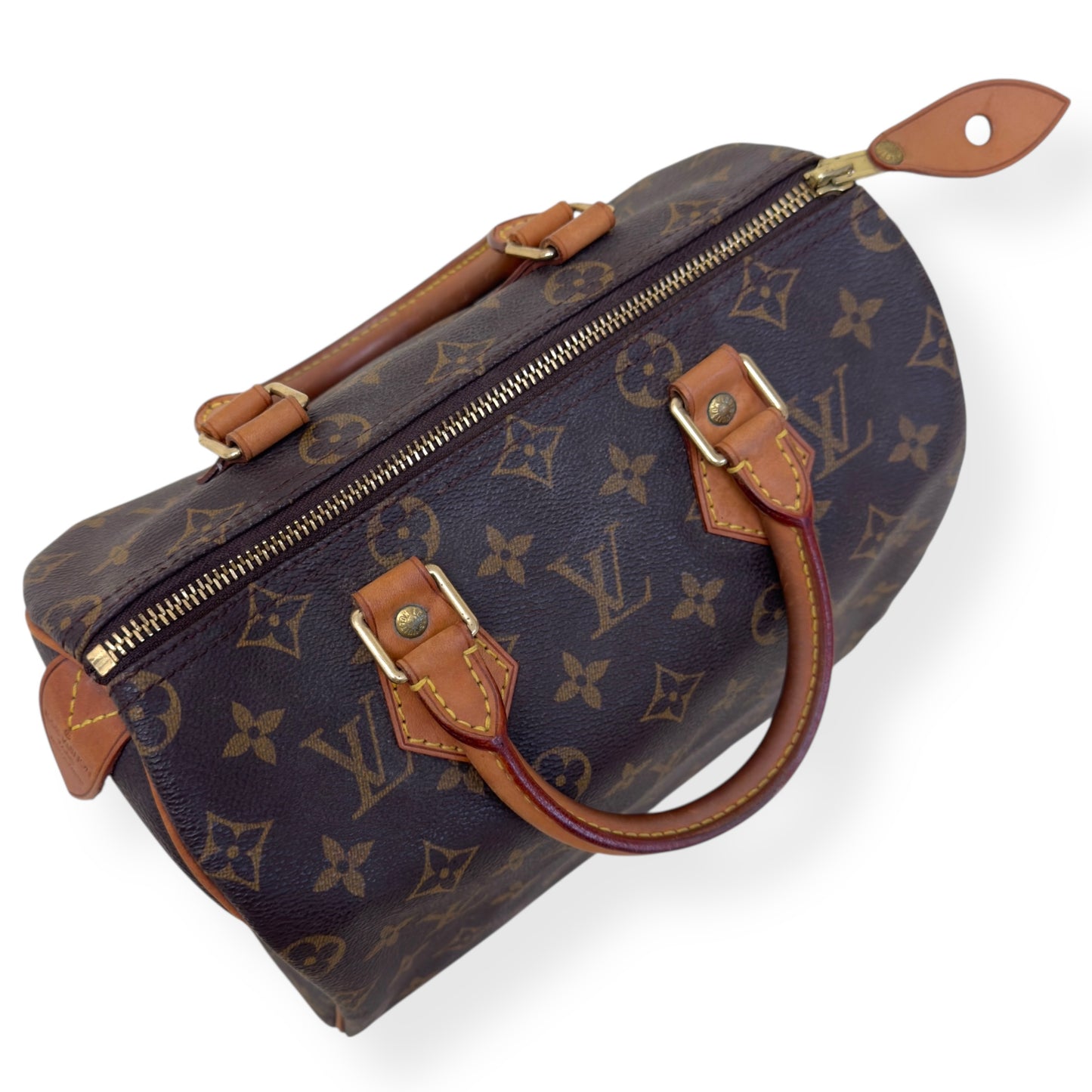 LOUIS VUITTON MONOGRAM SPEEDY 25 BAG BROWN