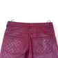 GUCCI GG EMBOSSED LEATHER TROUSERS RED 50 / L