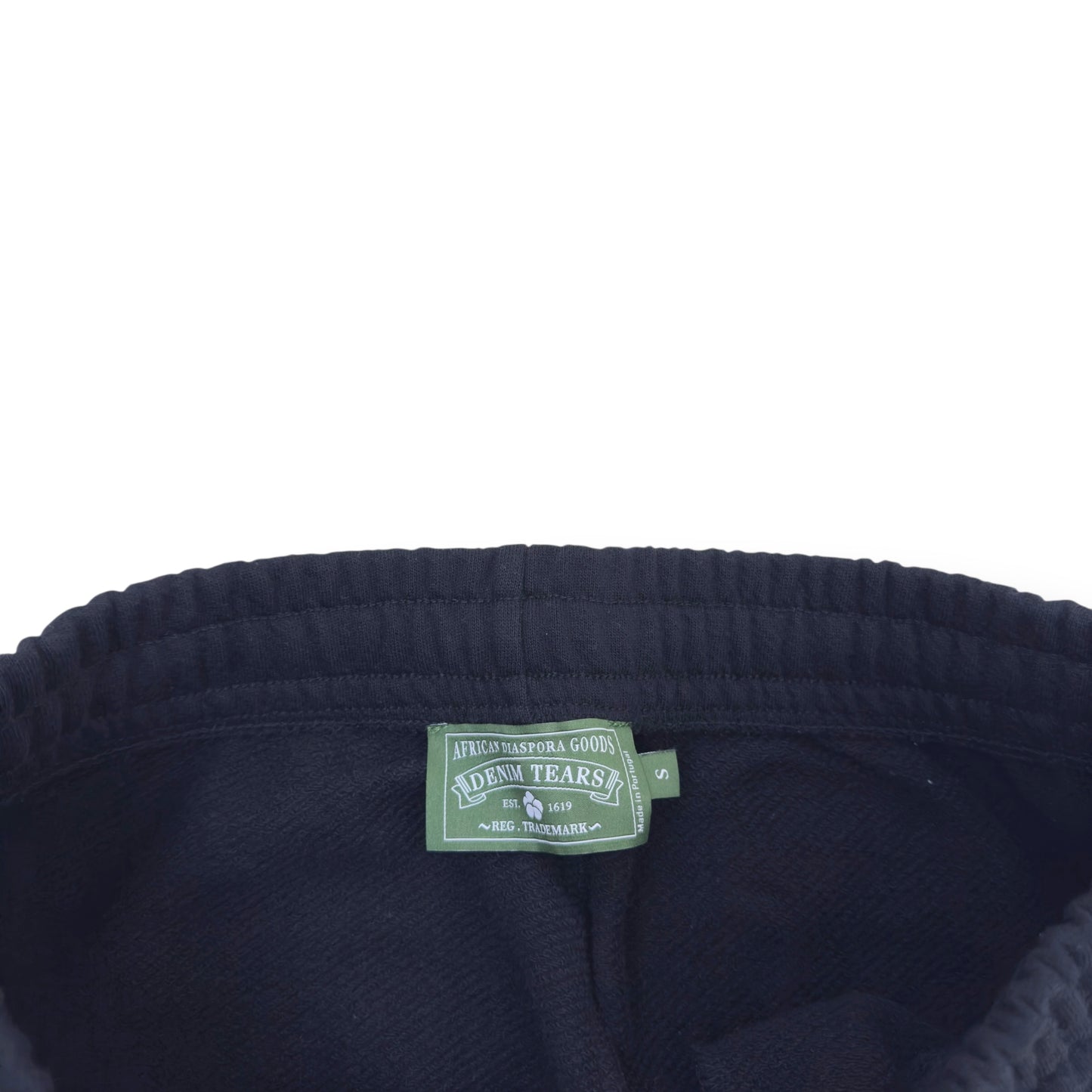 DENIM TEARS THE COTTON WREATH SWEATPANTS BLACK / WHITE S