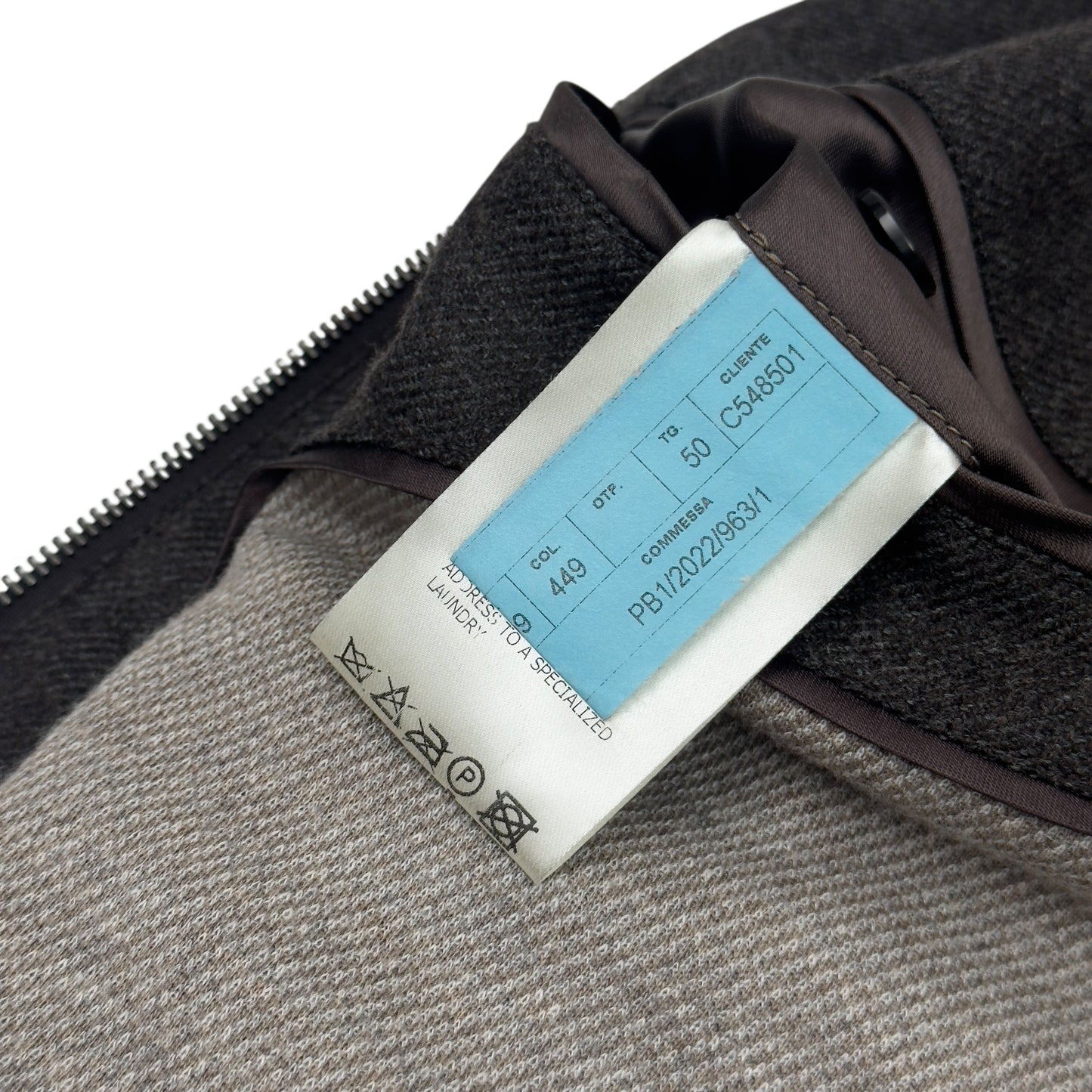 THOM SWEENEY NYLON WOOL LINED JACKET BROWN 50 / M