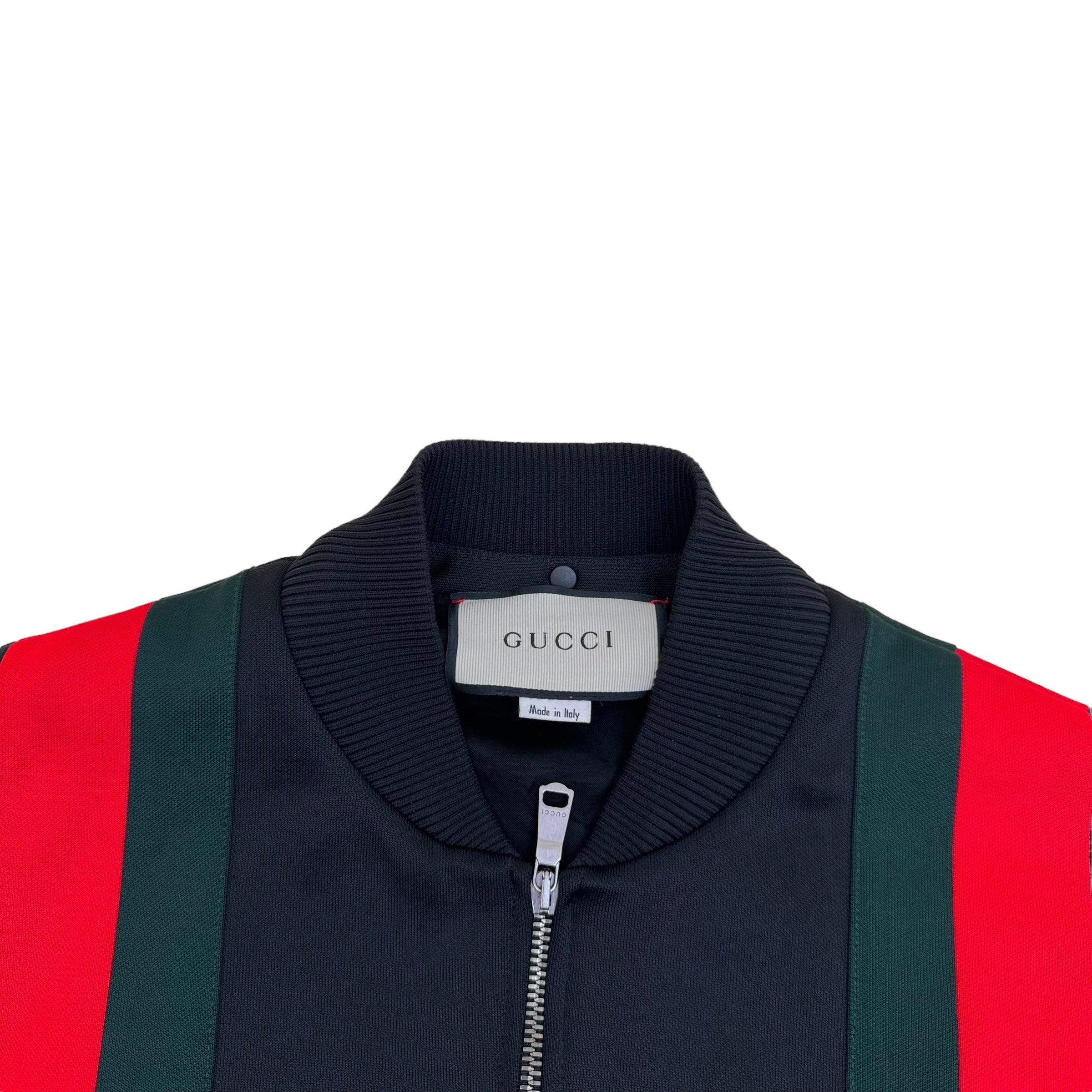 GUCCI ZIP-UP TRACK JACKET BLACK S