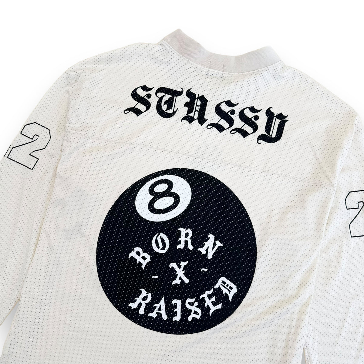 BORN X RAISED X STÜSSY C&C FOOTBALL JERSEY CREAM XXL
