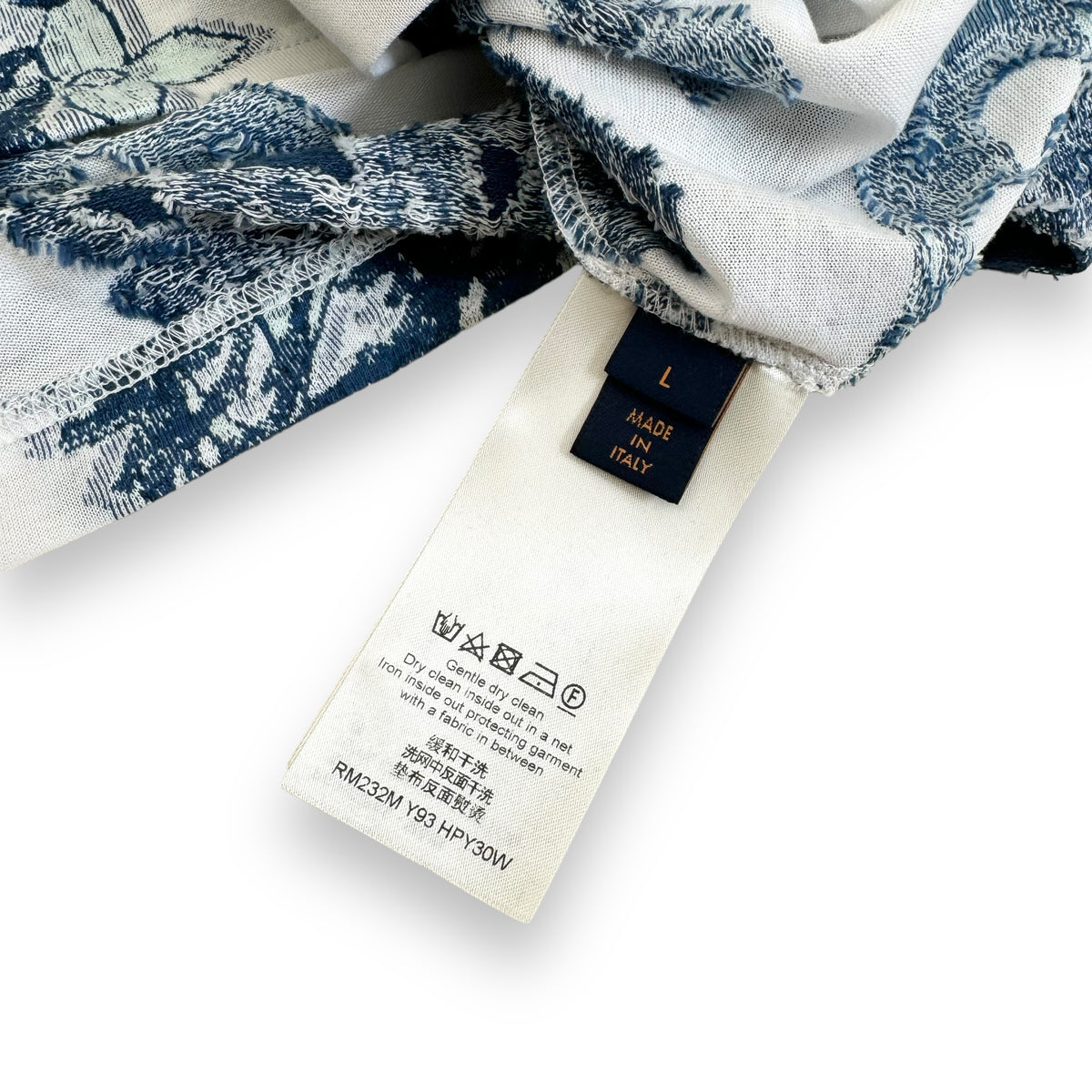 LOUIS VUITTON GRAPHIC COTTON SHORT-SLEEVE T-SHIRT LUXURY BLUE L