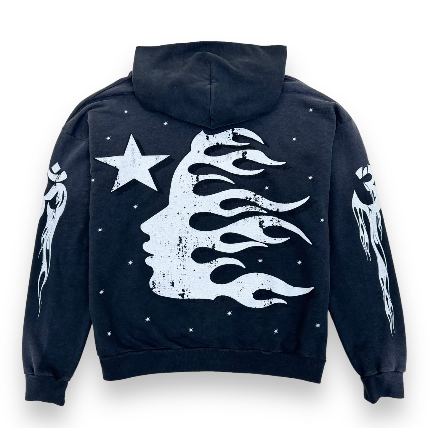 HELLSTAR STUDIOS HOODIE WASHED BLACK L