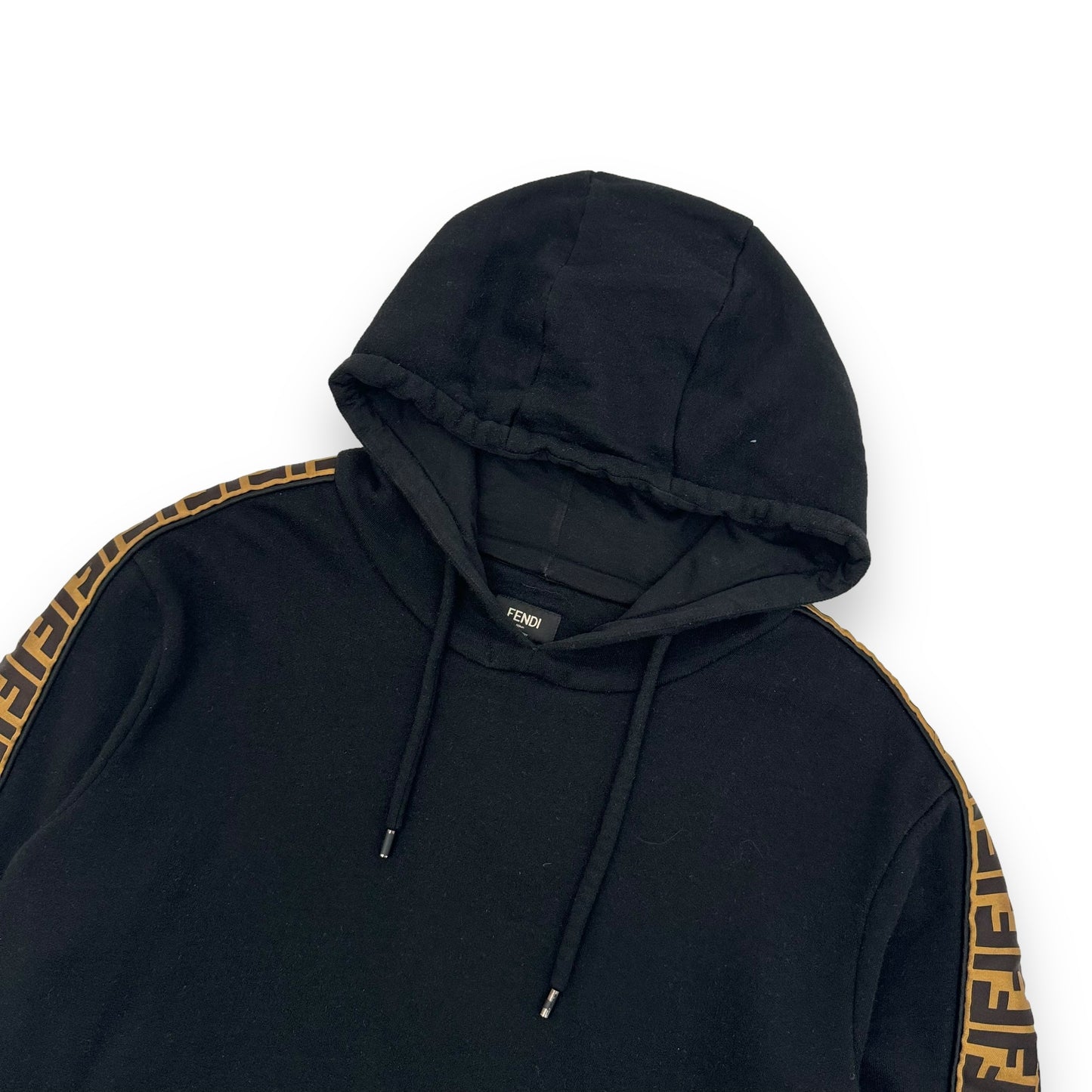 FENDI FF TAPE HOODIE BLACK L