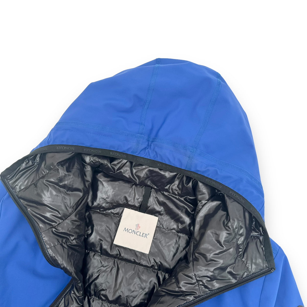 MONCLER DUPORT GIUBBOTTO JACKET BLUE / BLACK XL