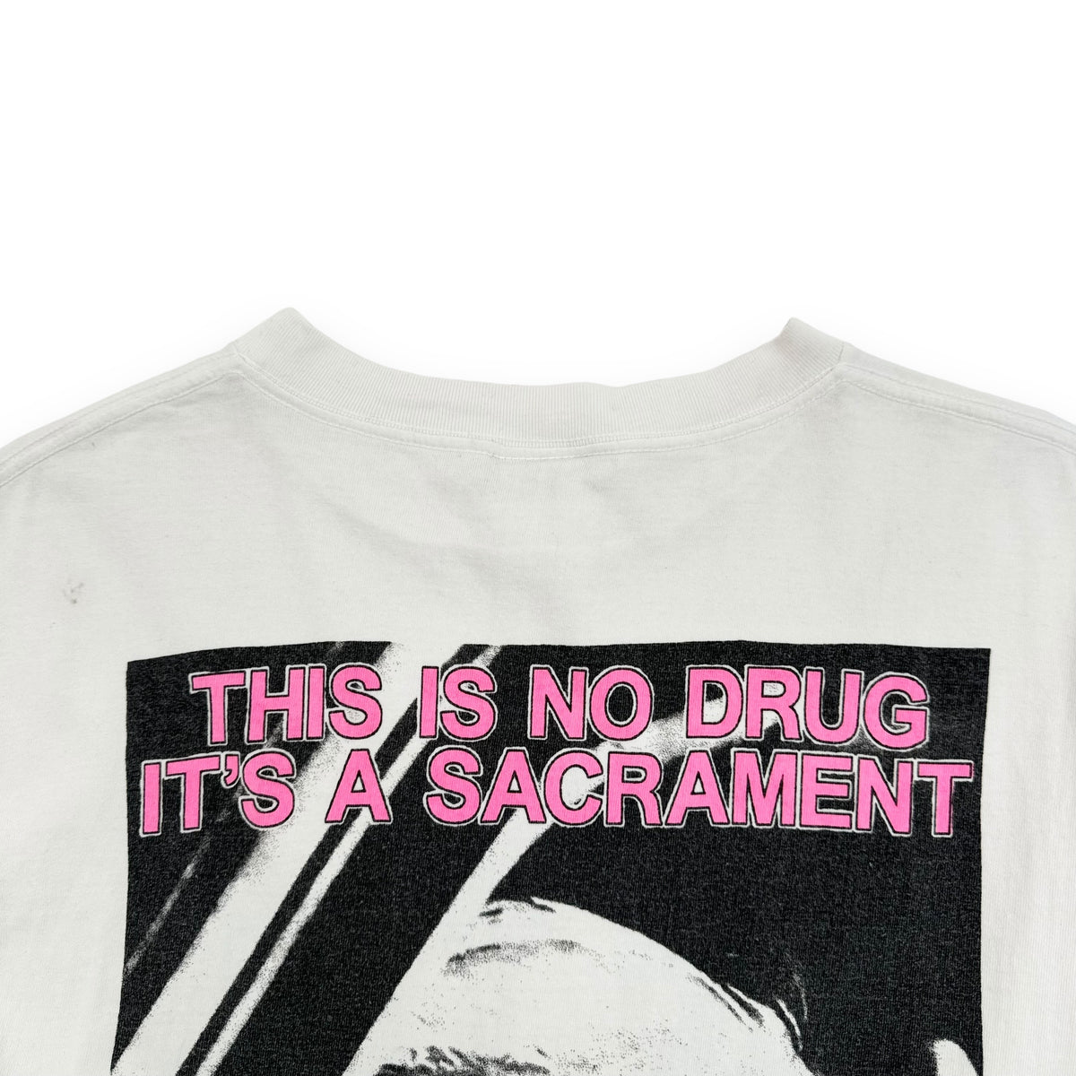 SAINT MICHAEL GRAPHIC PRINT DRG T-SHIRT WHITE / PINK M