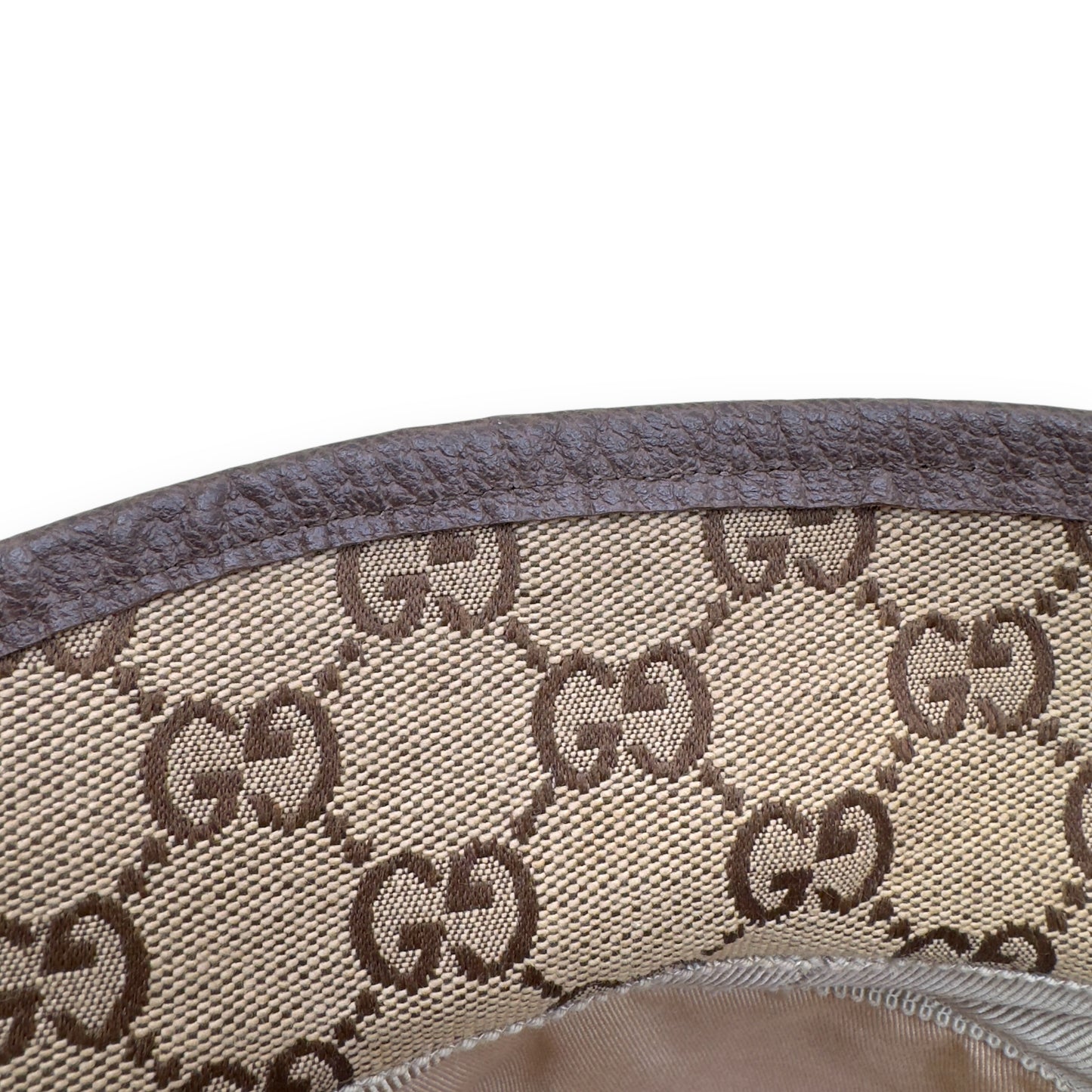 GUCCI GG CANVAS FEDORA HAT BROWN M