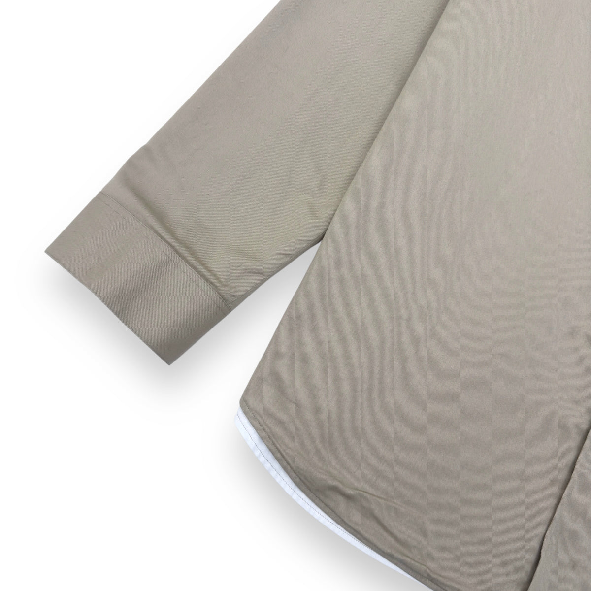 LOEWE ANAGRAM CURVED HEM OVERSHIRT NATURAL 42 / XXL