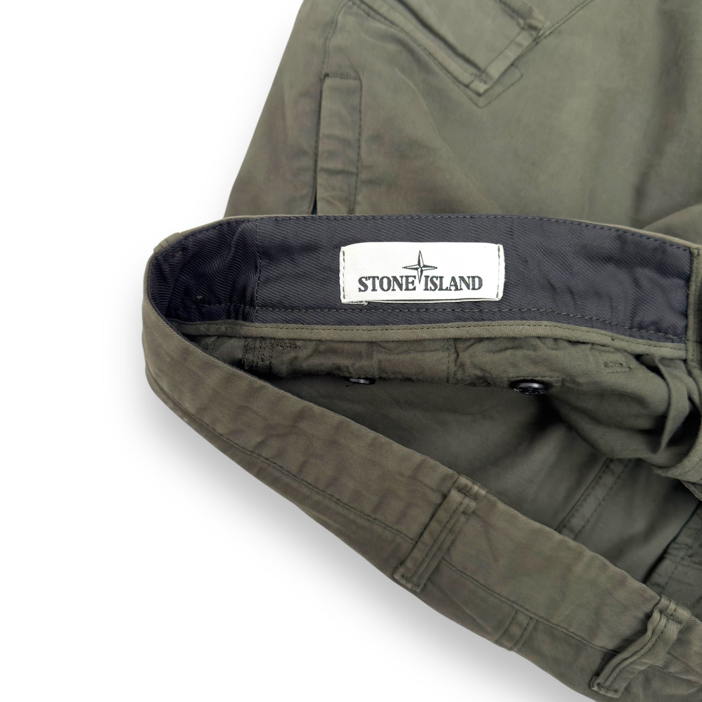 STONE ISLAND CARGO TROUSERS GREEN W34”