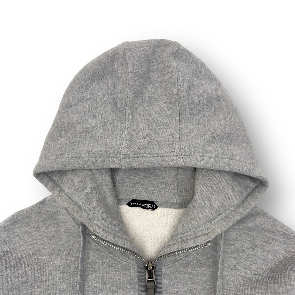 TOM FORD COTTON ZIP UP HOODIE GREY L