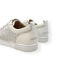 CHRISTIAN LOUBOUTIN LOUIS JUNIOR STRASS EMBELLISHED LOW TOP SNEAKER WHITE 43 / UK9