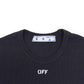 OFF-WHITE LOGO PRINT STRETCH-COTTON T-SHIRT BLACK XS