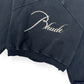 RHUDE 1/4 ZIP SWEATER BLACK S