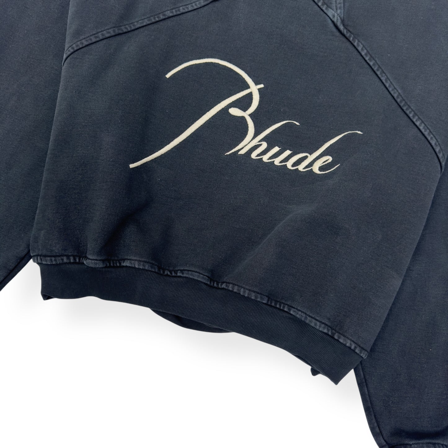 RHUDE 1/4 ZIP SWEATER BLACK S