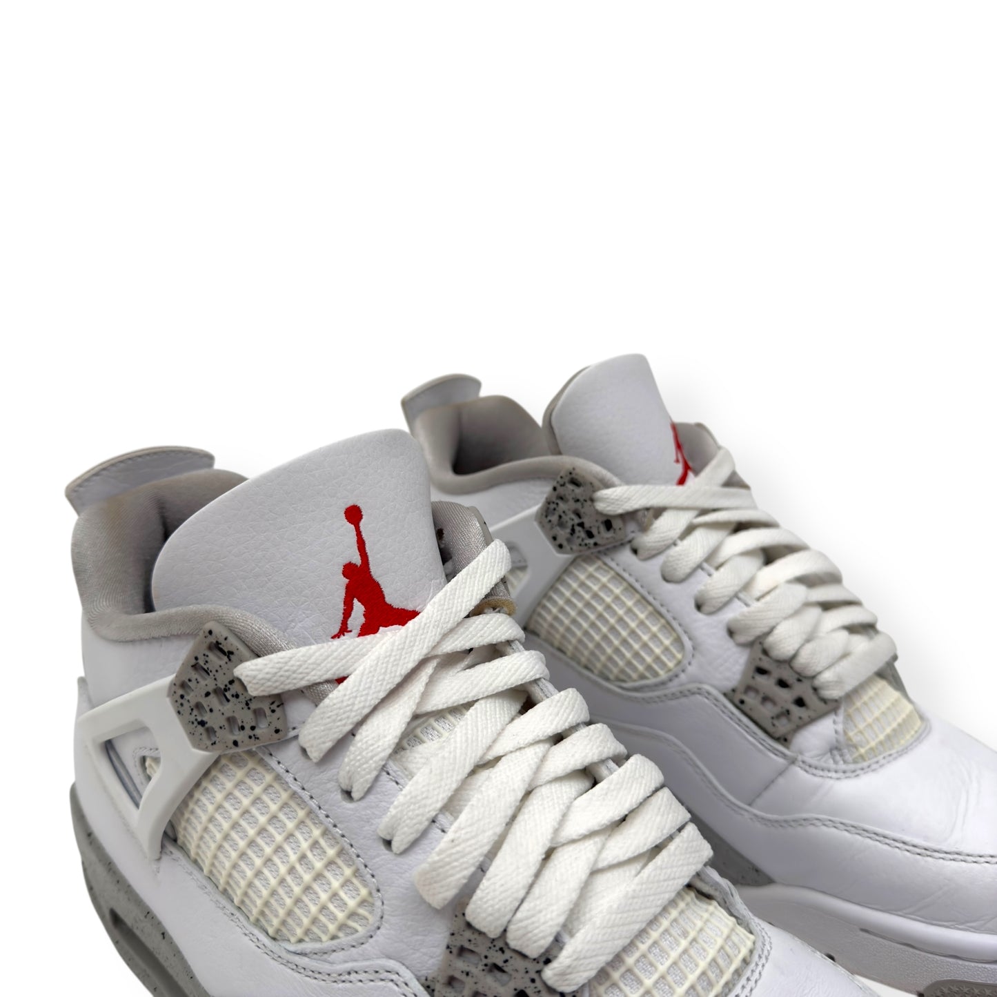 AIR JORDAN 4 RETRO SNEAKER WHITE OREO UK7