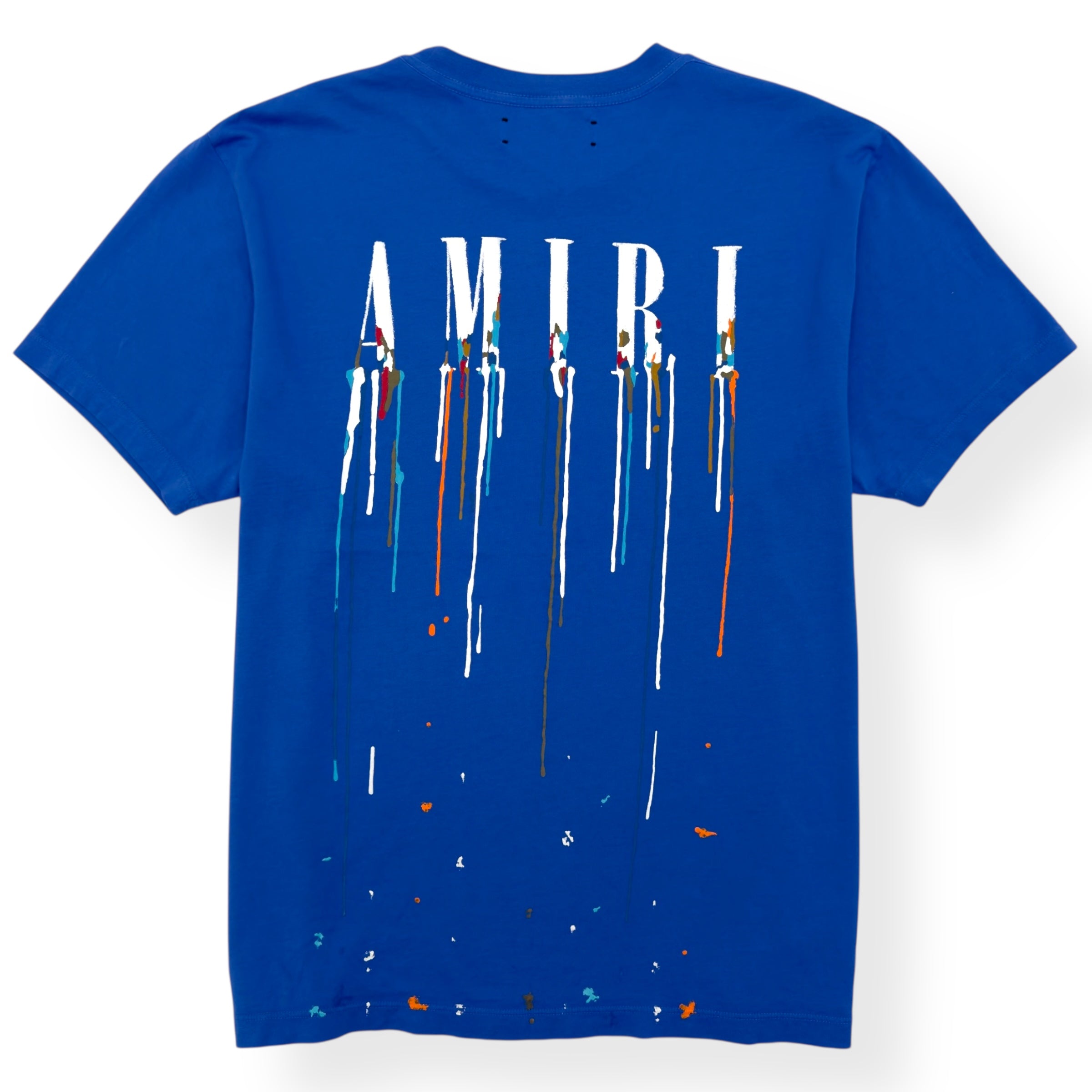 AMIRI PAINT DRIP CORE LOGO T-SHIRT BLUE M