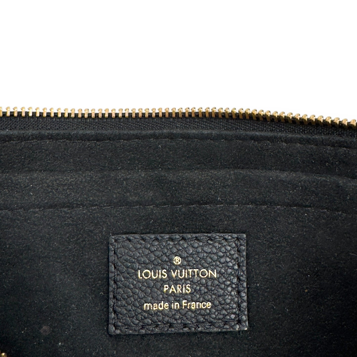 LOUIS VUITTON MULTI POUCHETTE ACCESSORIES MONOGRAM EMPREINTE LEATHER BAG BLACK / CREAM S