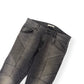 BALMAIN RIBBED DENIM JEANS GREY W30”