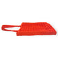 PRADA TRIANGLE-LOGO CROCHET RAFFIA TOTE BAG ORANGE / BLACK