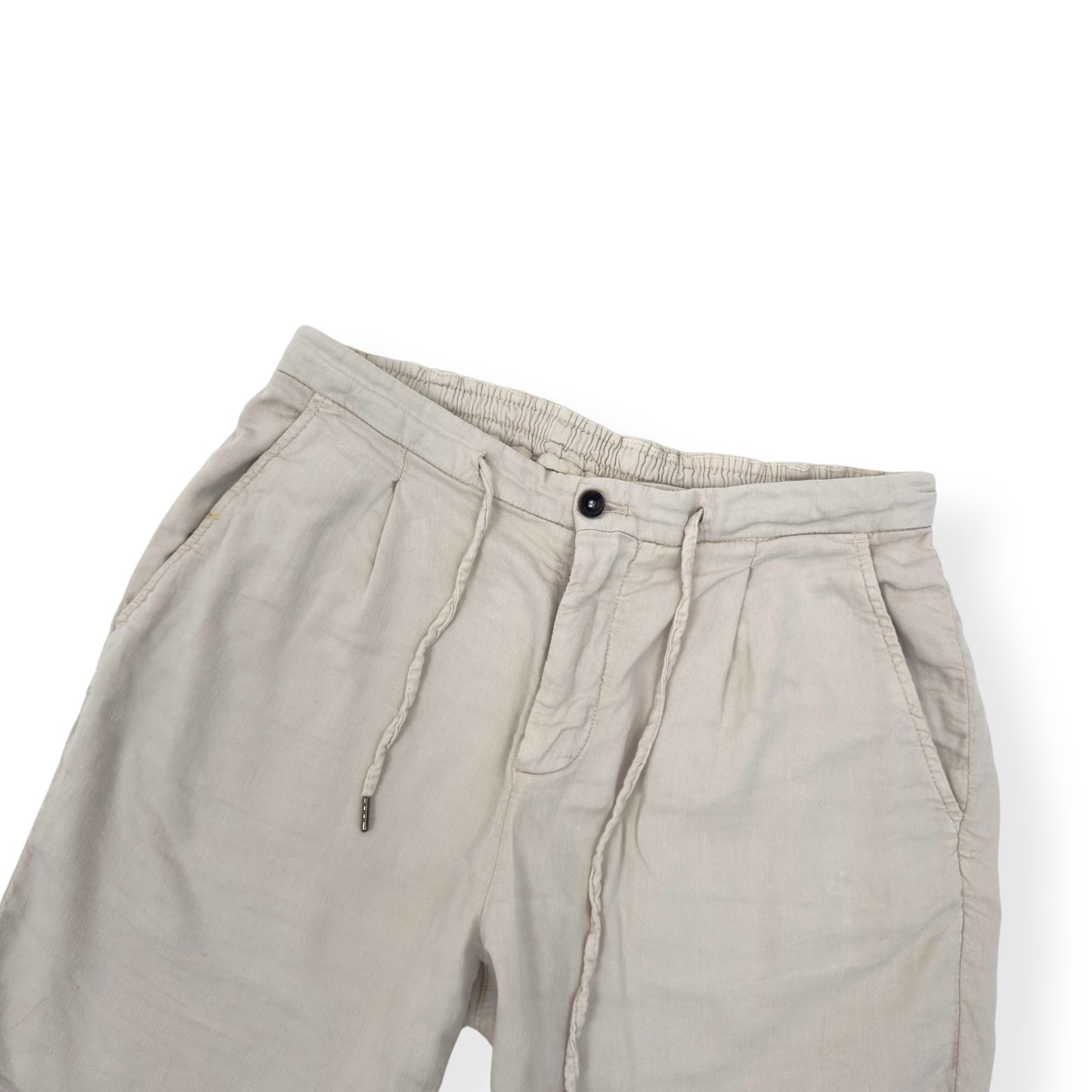 THOM SWEENEY LINEN BLEND SHORTS CREAM 48 / S