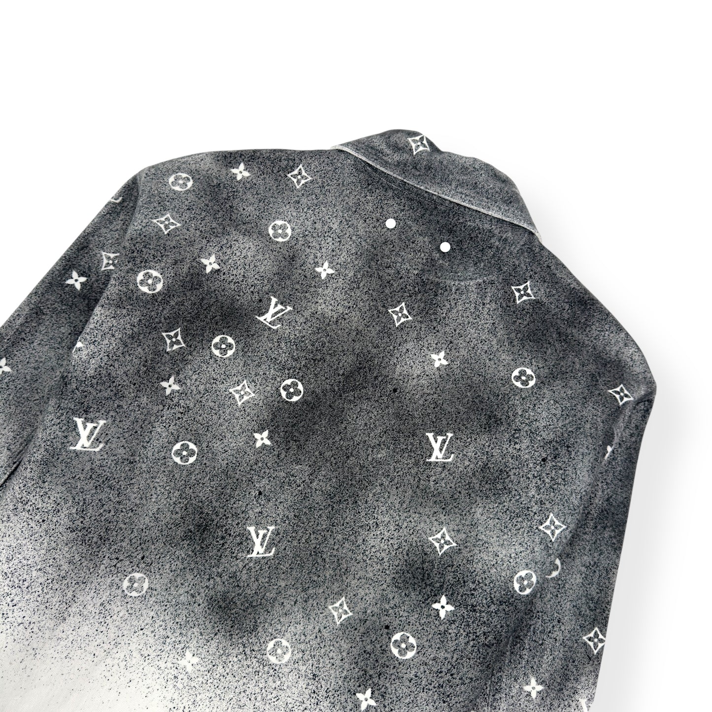 LOUIS VUITTON WORKWEAR GRADIENT MONOGRAM JACKET GREY / WHITE L