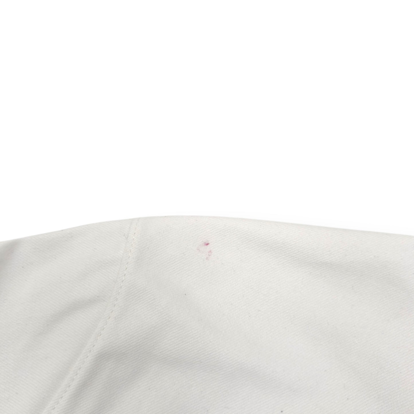 PRADA TRIANGLE LOGO ZIP-UP DENIM HOODIE WHITE M