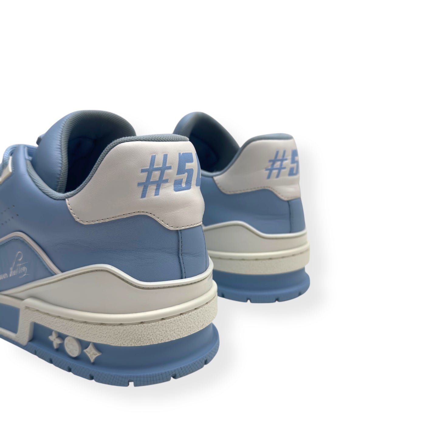 LOUIS VUITTON LV TRAINER BABY BLUE / WHITE UK7