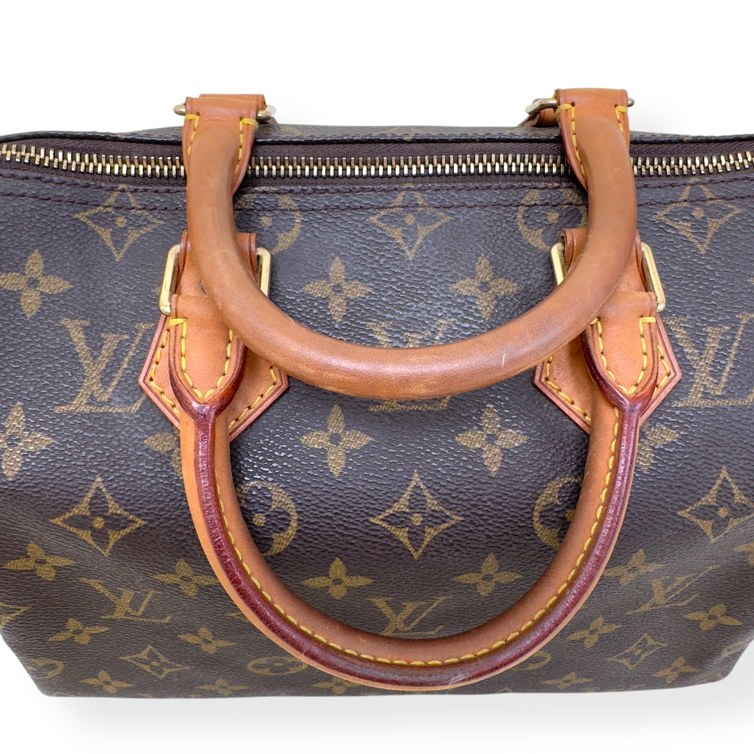 LOUIS VUITTON MONOGRAM SPEEDY 25 BAG BROWN