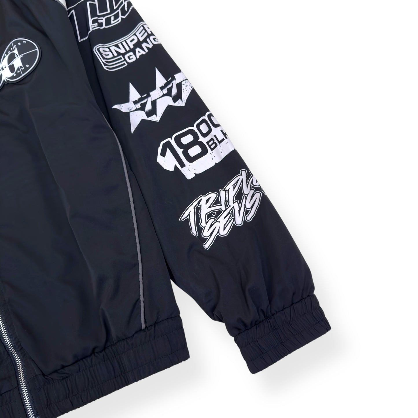 SNIPER GANG SG X 777 TRACK JACKET BLACK / WHITE L