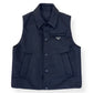 PRADA RE-NYLON PLAQUE-LOGO PADDED GILET BLACK M