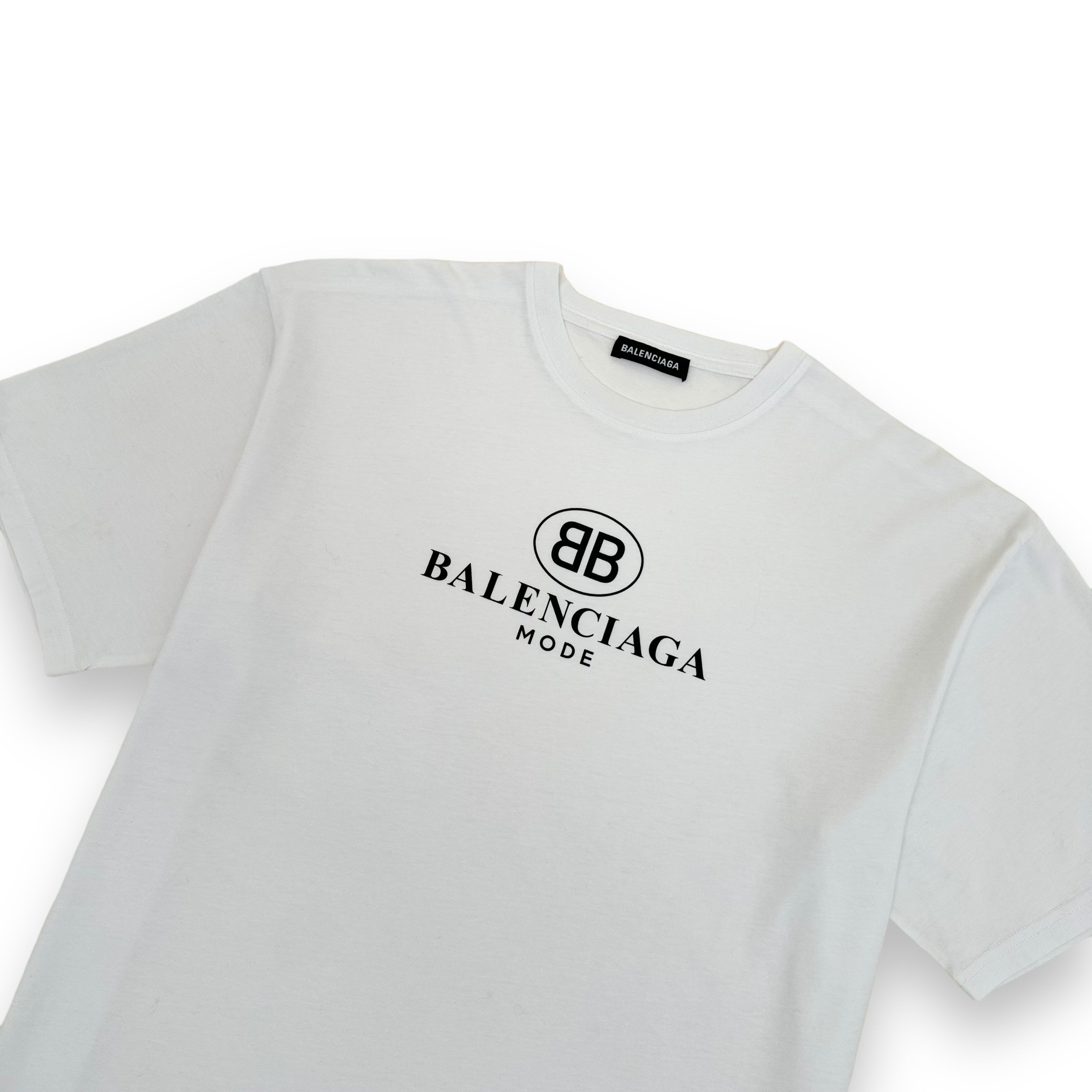 BALENCIAGA BB MODE COTTON T-SHIRT WHITE S