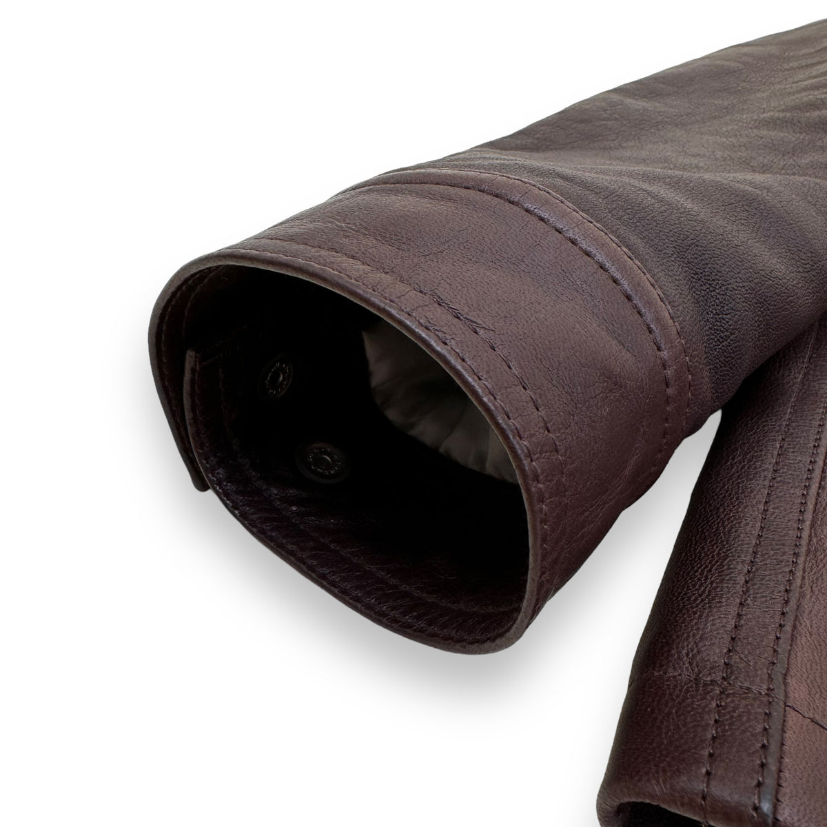 RICK OWENS FW23 BRAD LEATHER JACKET BROWN XXL