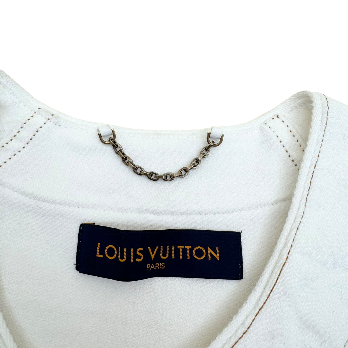 LOUIS VUITTON MONOGRAM BASEBALL SHIRT WHITE L