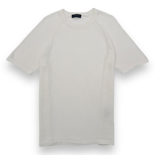 THOM SWEENEY LINEN / COTTON BLEND T-SHIRT WHITE M