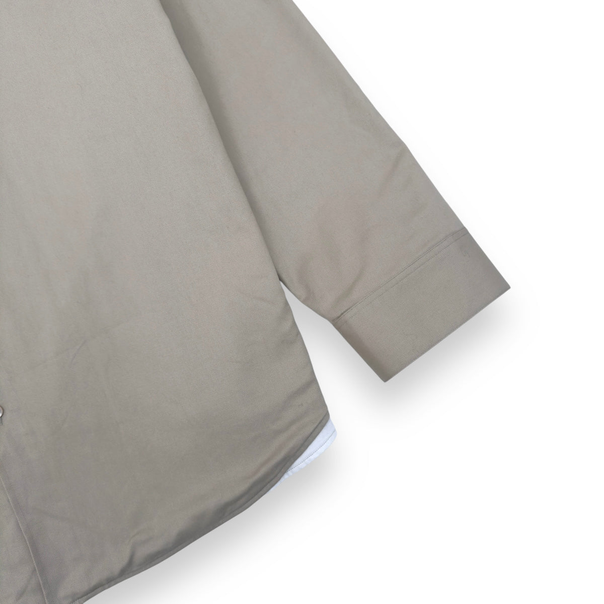 LOEWE ANAGRAM CURVED HEM OVERSHIRT NATURAL 42 / XXL