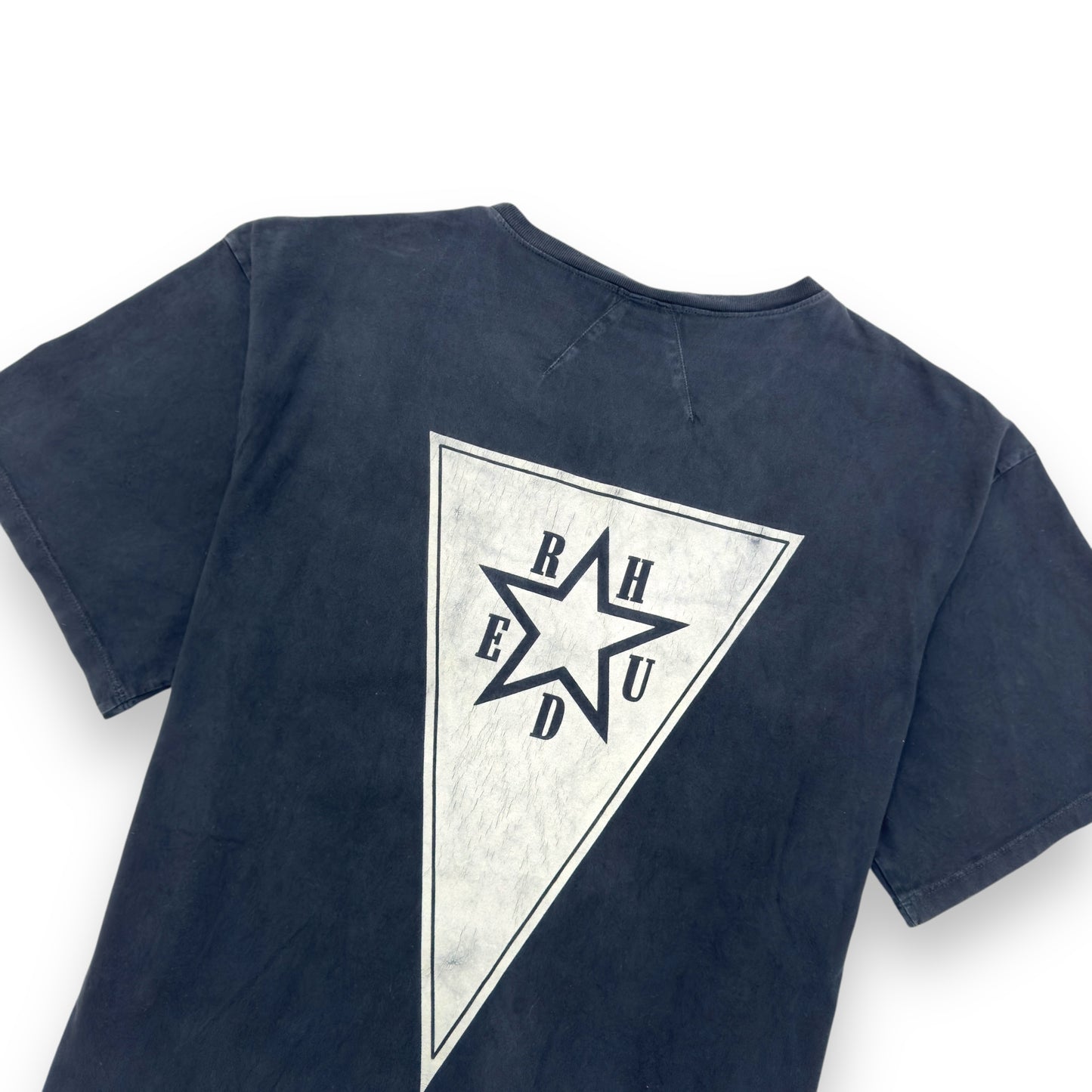 RHUDE AW22 DISTRESSED WOLF T-SHIRT NAVY BLUE XL