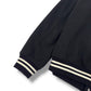 SAINT LAURENT TEDDY LEATHER-TRIMMED WOOL-BLEND BOMBER JACKET BLACK / WHITE 54 / XXL