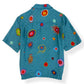 LOUIS VUITTON X YAYOI KUSAMA LV X YK SILK SHIRT BLUE L