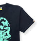 A BATHING APE TEXT CODE CAMO T-SHIRT BLACK L