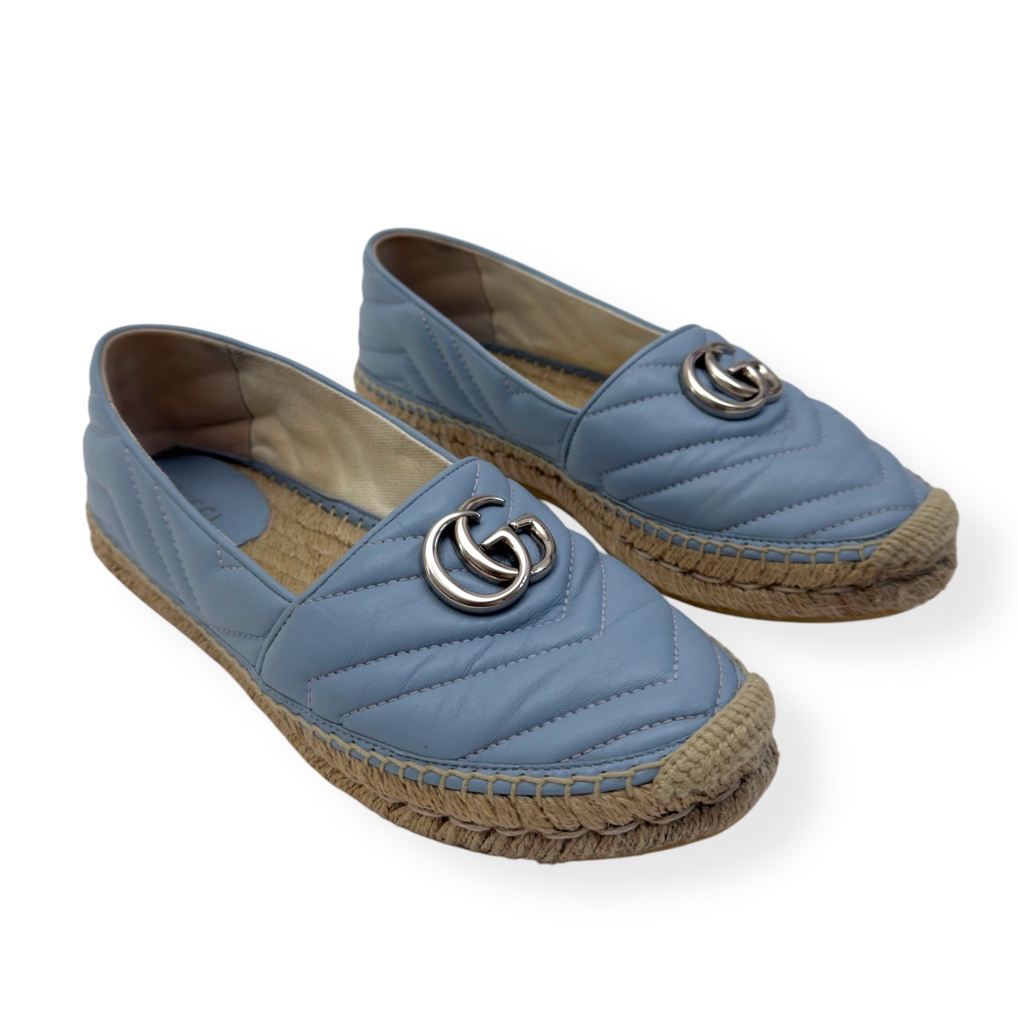 GUCCI WOMENS GG MARMONT ESPADRILLE AZUL 38 / UK5