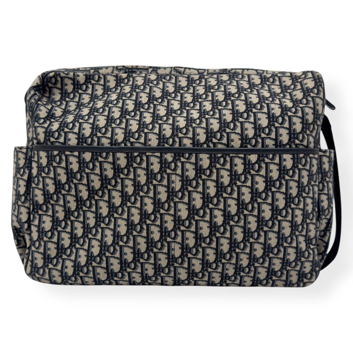 CHRISTIAN DIOR OBLIQUE JACQUARD CHANGING BAG BLACK / BEIGE L