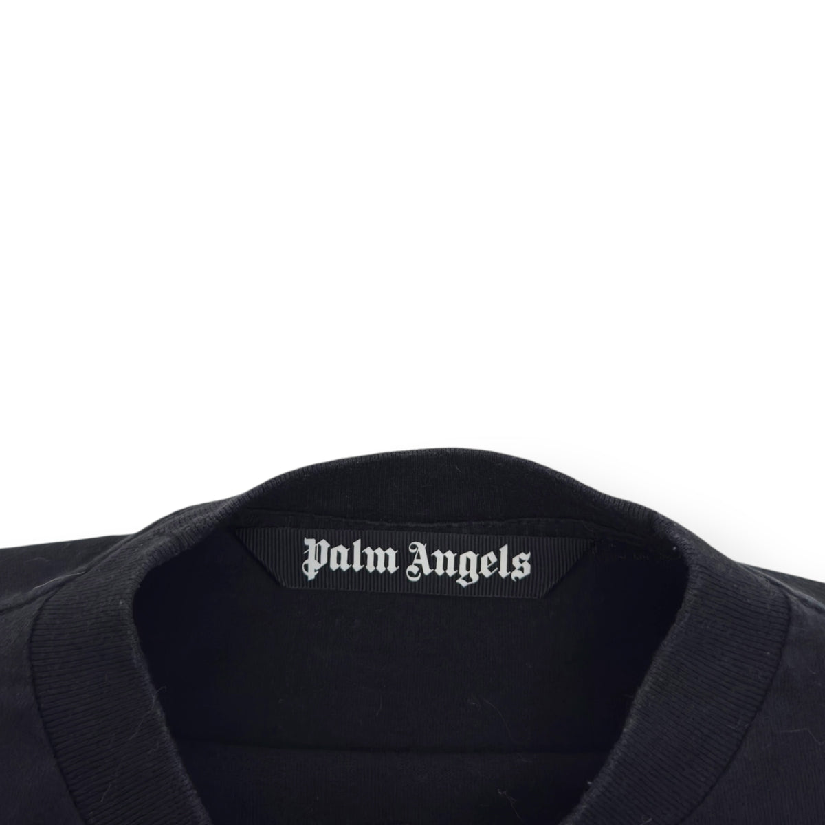 PALM ANGELS COTTON T-SHIRT BLACK / WHITE XS