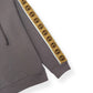 GUCCI TAPE DETAIL COTTON HOODIE GREY L