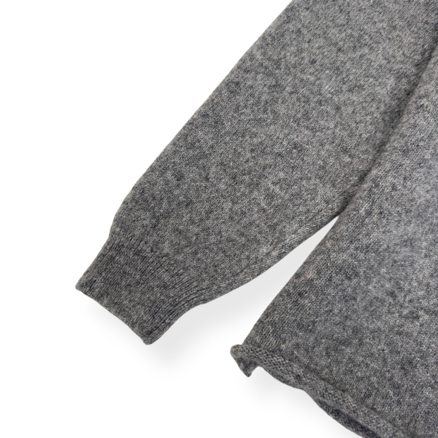 JACQUEMUS LE PULL WOOL-BLEND SWEATER GREY / WHITE L