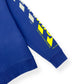 OFF WHITE DIAGONAL SPLIT LOGO SWEATSHIRT BLUE / YELLOW L