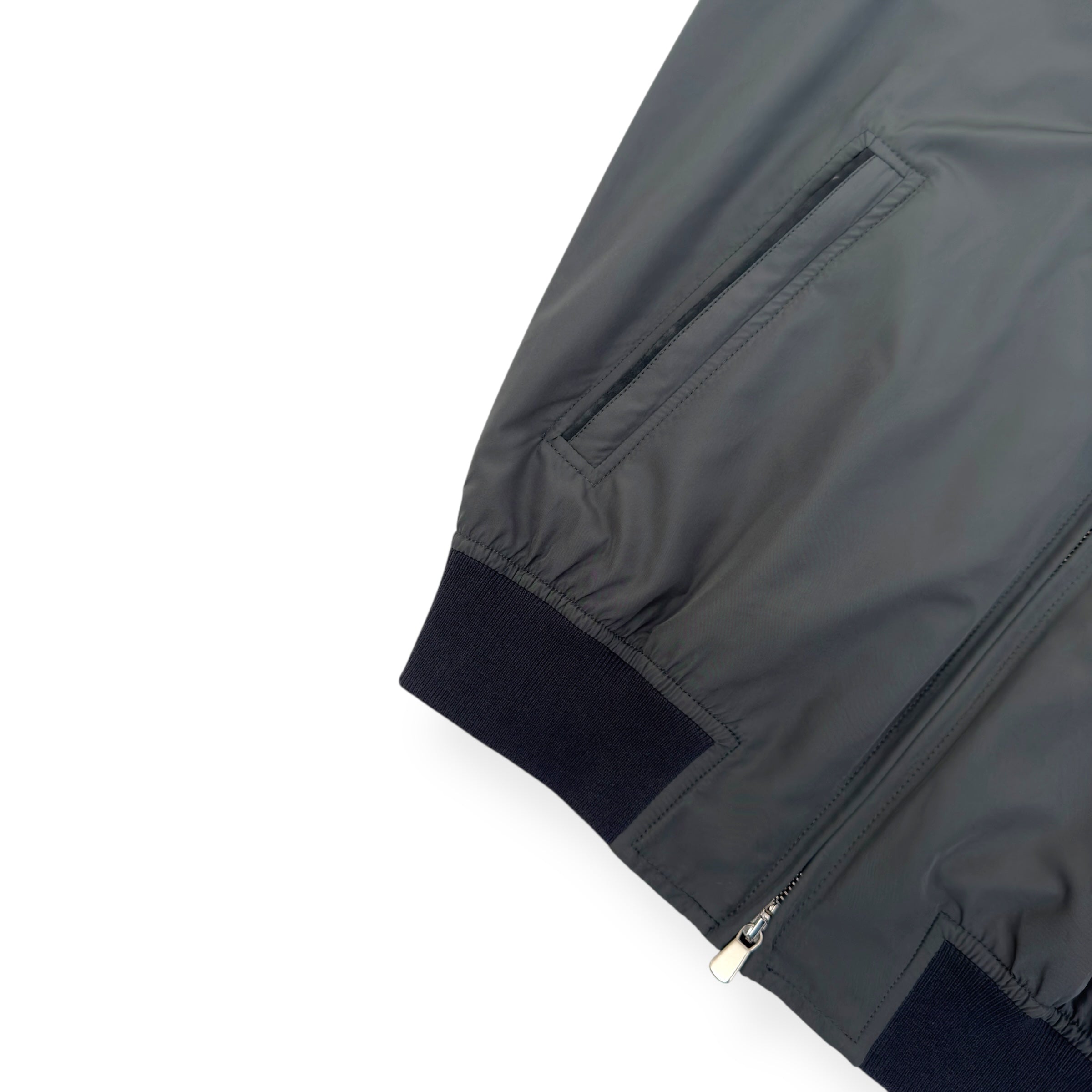 THOM SWEENEY NYLON ZIP THROUGH VEST GREY 50 / M