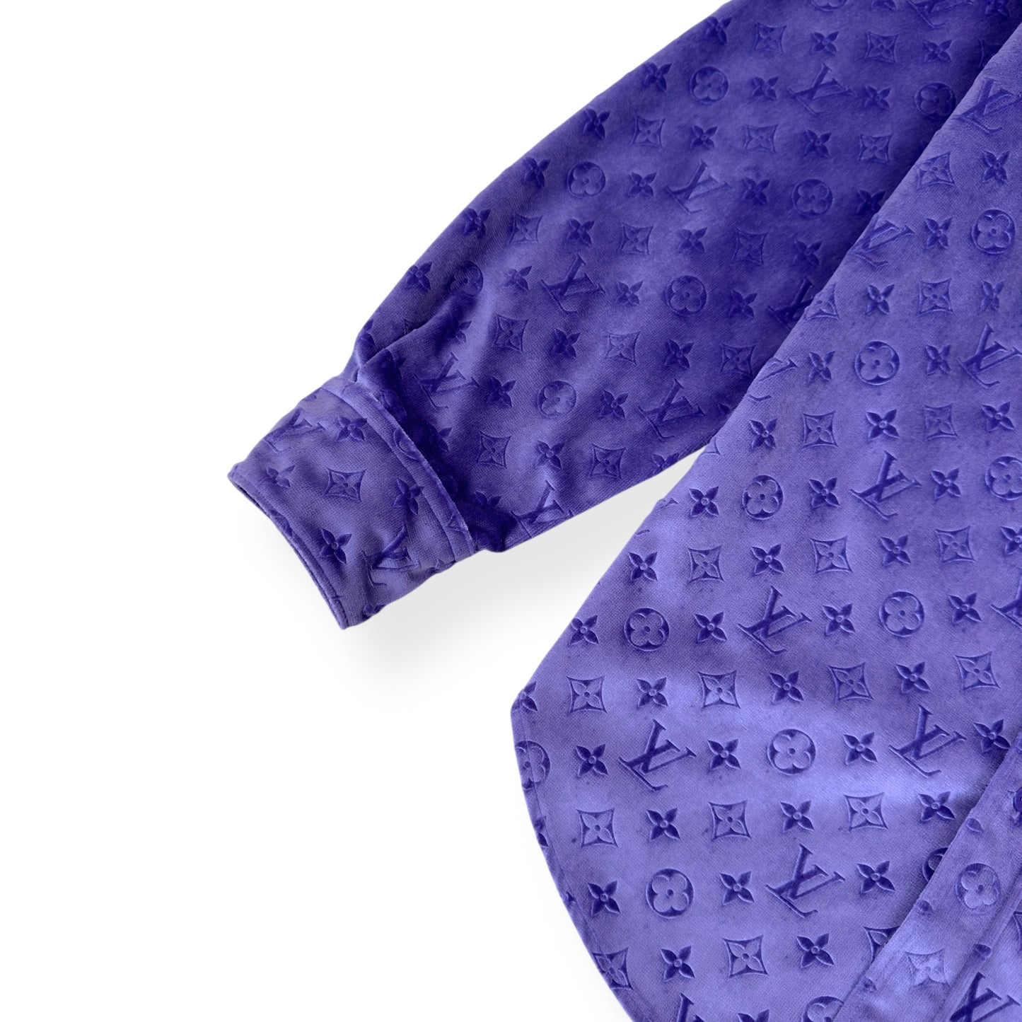 LOUIS VUITTON LV MONOGRAM VELVET SHIRT PURPLE L
