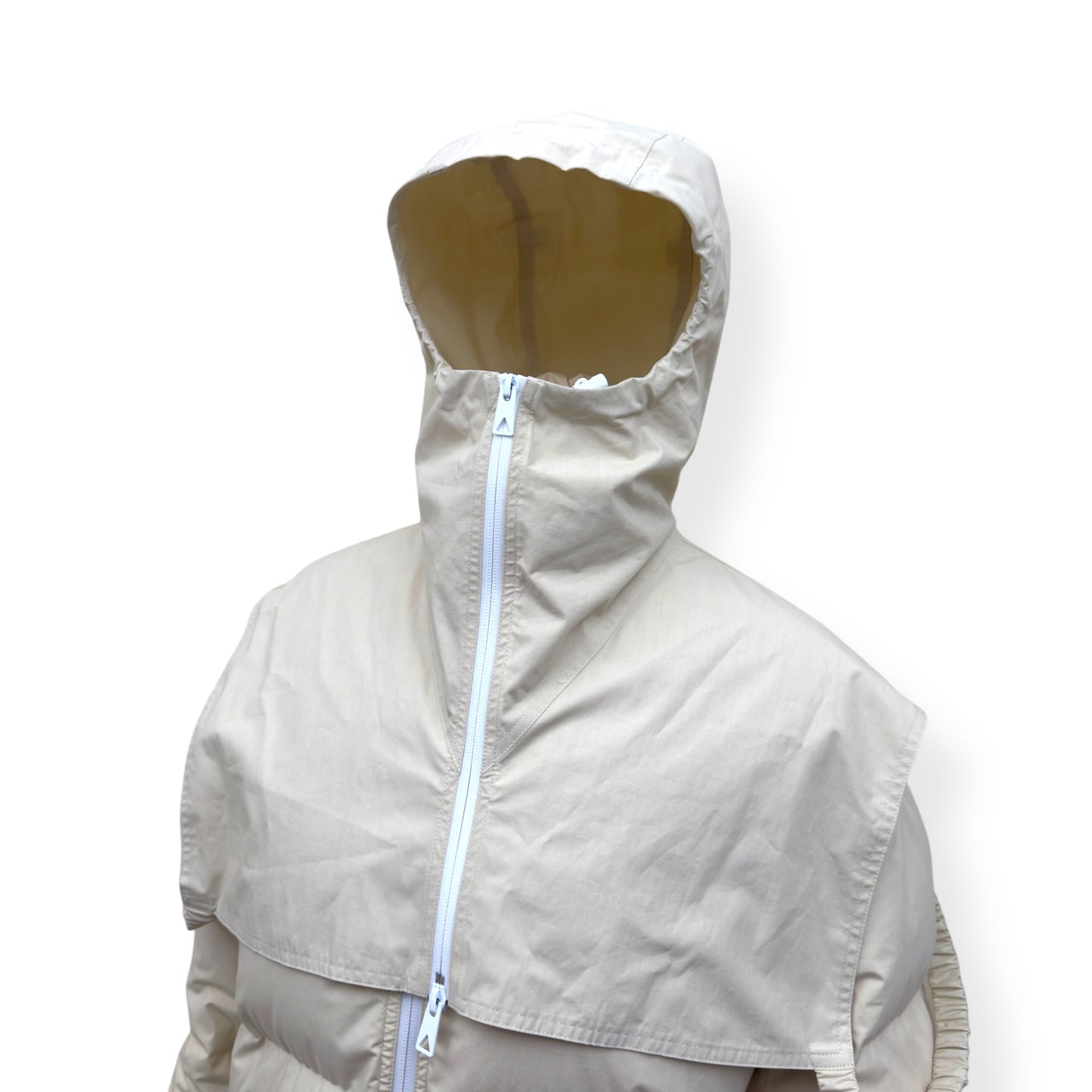 BOTTEGA VENETA COTTON PUFFER JACKET ECRU XS